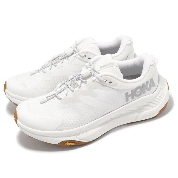 HOKA Women's Transport Wide Sneakers in White Gum - Picture 1 of 10